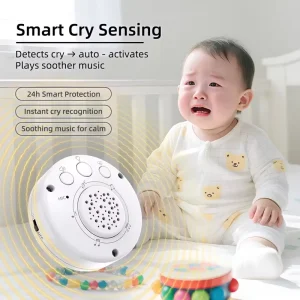 New Arrival Night Light Sleep Aid Smart Cry Sensor Baby Soother Toy Sound Machine Plush Teddy Bear CE Certified