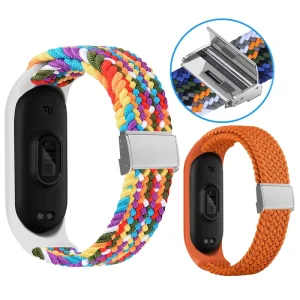 New Arrival Nylon Braided Loop Mi Band 9 Adjustable Nylon Smart Watch Strap for Xiaomi Band 3 4 5 6 7 8 9