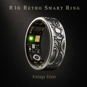 New Arrival R16 Android Smart Fashion Ring with Steel & Resin Case Heart Rate & Sleep Tracker IP68 Waterproof