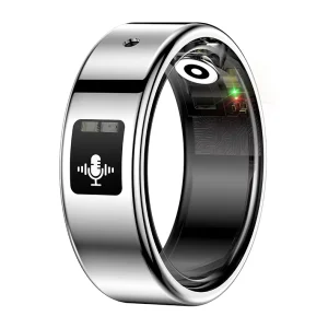 New Arrival Smart Wearable Ring IP68 Waterproof Heart Rate Sleep Monitoring AI Translate APP Control Recording SR116 Smart Ring