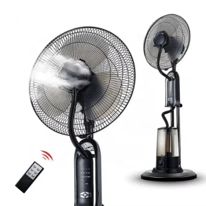 New Arrivals 16 Inch Remote Control Electric Stand Fan Floor Humidifier Air Cooling Indoor Standing Spray Water Mist Fan