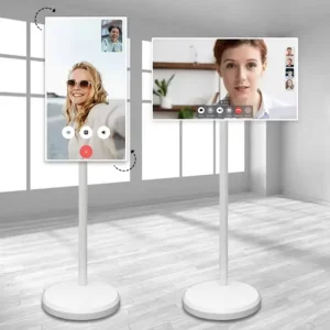 New Arrivals 27 Inch Floor Standing Touch Screen Interactive Display Smart Mobile Tv for Fitness Game Meeting