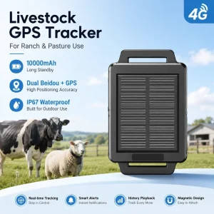 New Arrived Multi Function Portable Cattle Tracker GPS Livestock Monitor Temperature Sensor LBS PC Android IOS Compatible IP68
