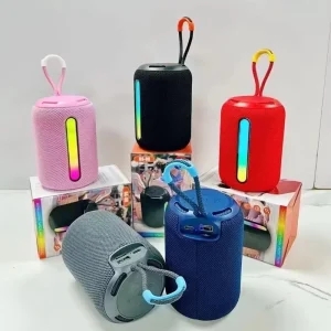 New BS08 Fabric Handheld Speaker Wireless Outdoor Bass Subwoofer with Ambient Light Mini Speaker