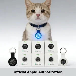 New Bluetooth Pet Tracker with LED Light Apple MFi Certified Global Positioning Anti Loss Device