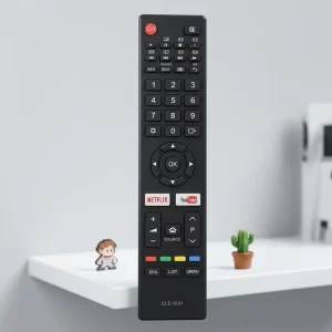 New CLE 1031 433MHz AAA Battery Fixed Code 4 Buttons TV Remote Control for Hitachi Smart LED 50UHDSM8 40FHDSM8 8 Meter Range