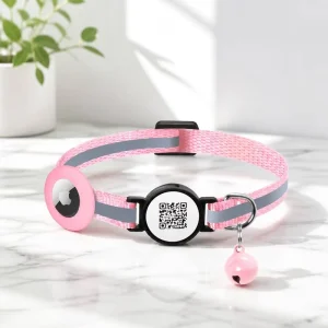 New Cat & Dog Anti Loss Tracker Collar Smart Pet QR Code Locator with AirTag Case Waterproof Android Compatible in Stock