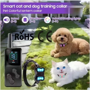 New Cross Border Remote Control Luminous Intelligent Anti Cat & Dog Training Collar Smart Anti Barking Dog Collar