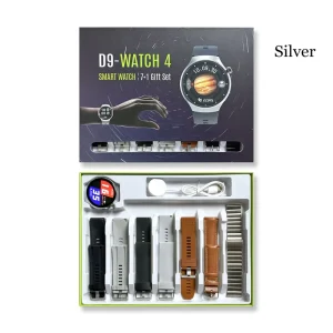 New D9/D11 Watch 4 Round-Screen Smartwatch Set 1.54″ Display Wireless Charging Stainless Steel Case Multiple Straps