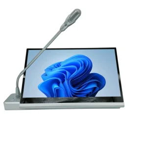 New Design Desktop Equipment Display Desk Lcd Lift Confer Monitor Smart Computer Stand Table Paperless Conference System