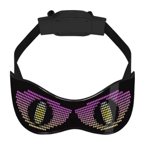New Design Fashionable Rave Party Glasses USB Rechargeable LED Glasses Smart APP Programmable Glowing LED Glasses With Eyes