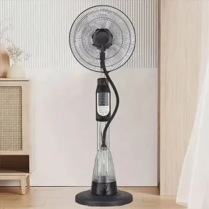New Design Household Remote Control Spray Cooling Water Standing Fan With Humidifier for Office Mist Fan