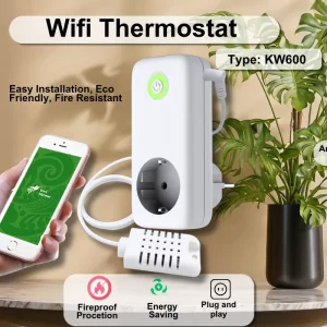 New Design Kiwi Warmer KW600 Smart Wifi Plug Socket for Electric Heating or Cooling Devices