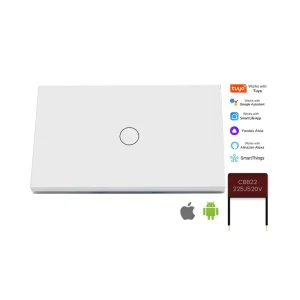 New Design US Standard Smart Wifi Wall Interruptor Inteligente With Without Neutral Touch App Remote Control Switch