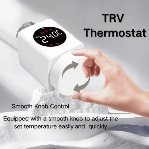New Design Weekly Programmanle Wifi Thermostat of Google Alexa Knob Zigbee Radiator Valve for Adjustable Backlight Thermostat