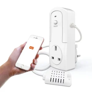 New Design WiFi Thermostat Smart Plug with Socket 16A with 2 Modes Heating Cooling