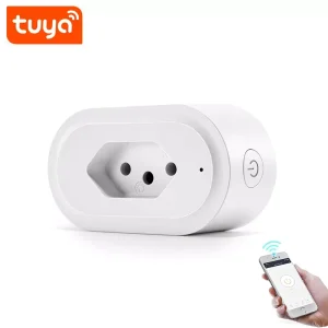 New Design Wifi Smart Plug Brazil Enchufe Intelligent White Smart Socket Con App Remote Control with Energy Monitor