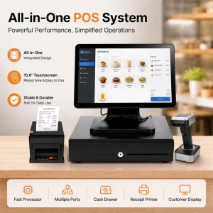 New Design YJ T3 I5 CPU 8G RAM 256G SSD Touch Dual Screen Cash Register Pos Systems Pos Machine Point Of Sale