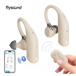 New Digital Air Conduction OTC Hearing Aids Rechargeable Wireless RIC Aid Hearing for Seniors with Anti-loss Cord