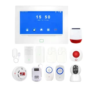 New Enterprise 7 Inch LoRa Alarm Systems Signal Detector Motion Sensor Alarm Gas Detector Tuya Home Alarm Camera Security System