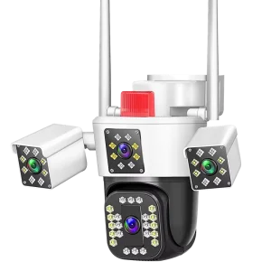 New Four Lenses Wireless WiFi Smart Home Cam Video Surveillance PTZ IP Camera 360 CCTV Outdoor WiFi Security Camera