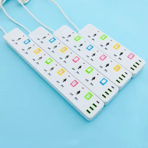 New Generation Tabletop Socket Power Strip with 3 USB a & 1 Type C Ports Expansion Switch Universal Outlet
