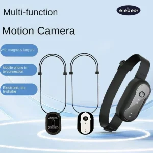 New HD Sports Camera 1080p with Magnetic Lanyard Wearable Chest Smart Pet Collar Camera Outdoor Riding Vlog Recorder Mini Camera
