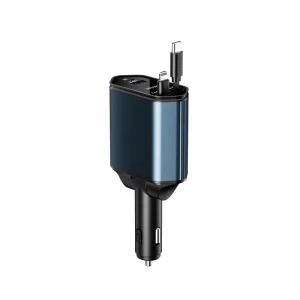 New Hot Selling 5IN1 LED Digital Display Multifunctional Car Charger with Type C Cable for Cars and Trucks Fast Charger