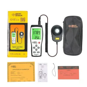 New Illuminance Meter Light Intensity Tester Backlit LCD Display 2% Repeatability for Architectural Lighting Inspection
