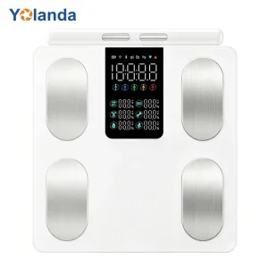New LED Digital Display Large Screen Custom 8 Electrode Smart Body Fat Scale BLE Sync Accurate Measurement Weighing Scale