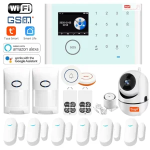 New Listing Wireless Tuya Security IP Camera WIFI Gsm Alarm System Home Kit with Indoor Camera