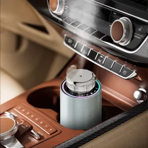New Luxury Aluminum Alloy Smart Scent Device Rechargeable Battery Car Aroma Diffuser with Bluetooth APP Control