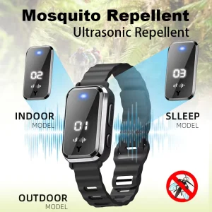 New M16SE Smart Bracelet with Digital Time Display, 0.1-Second Static Elimination & Ultrasonic Mosquito Repellent