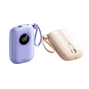 New Model Cable Included Ultra Thin Portable Compact Super Fast Charging Type C 10000mAh Large Capacity Mobile Power