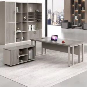 New Modern Ergonomic Executive Desk Wooden Workstation with Easy Assembly for Home and Office Use