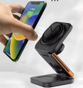 New PD 3 in 1 Portable Foldable Magnetic Wireless Charging Station OTP Protected for iPhone iPad for Apple Watch