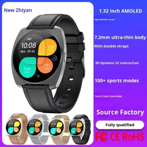 New Screen Smart Fitness Tracker Waterproof Calling Heart Rate Monitoring Long Battery Life Smart Watch for Men and Women