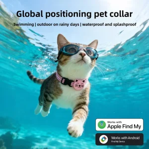 New Small Cat Smart GPS Tracker Pet Locator Global Positioning Bluetooth Waterproof Dual System Universal Android iOS