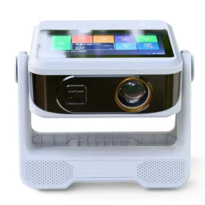 New Smart Dual Screen Mini Portable Projector Android 12 1080P Home Theater Movies Home Projector Portable Flip Stand