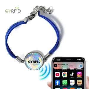 New Styles Custom Fashion NFC Chip Epoxy Card NFC Smart Bracelet RFID Wristband 13.56mhz Bracelets NFC Band