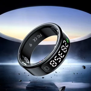 New Trendy R11C Stainless Steel Smart Ring App Control Stress Blood Oxygen Monitor Multi Sport Modes Android iOS Waterproof
