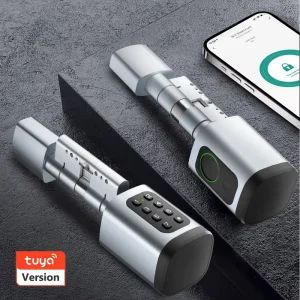 New Tuya BLE Smart Lock Cylinder Fingerprint Password Card Key Adjustable Length Replaceable Home Door Lock Core