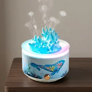 New Unique Coral Shape Aroma Air Humidifier Jellyfish 2 Spray Modes 7 Color LED Light Aromatherapy Essential Oil Scent Diffuser