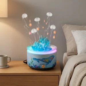 New Unique Coral Shaped Desktop Humidifier 5 Hole Jellyfish Mist Dual Mode Ultrasonic Aroma Diffuser Essential Oil Scent Machine