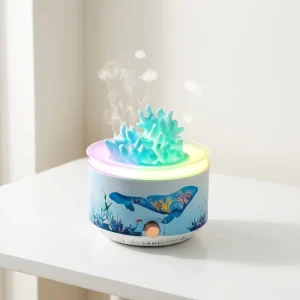 New Unique Underwater Coral Design Aromatherapy Humidifier 5 Holes Jellyfish Spray Two Mist Modes Portable Desktop Air Diffuser