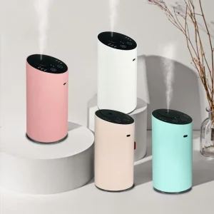 New Wood Grain Aroma Diffuser Humidifier Speaker Colorful Hollow Carved Ultrasonic Essential Oil Aroma Diffuser Car LED Light