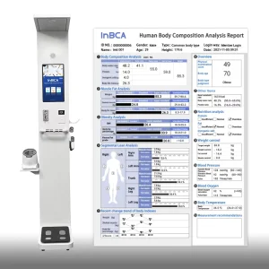 Newest INBCA Smart Health Checkup & Telemedicine Kiosk Medical Diagnostic Equipment IP55 Protection 0.5kg Accuracy