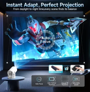Newest Model for HY320Pro LED Projector Android 14 1080P Portable Home Theater Automatic Keystone Correction