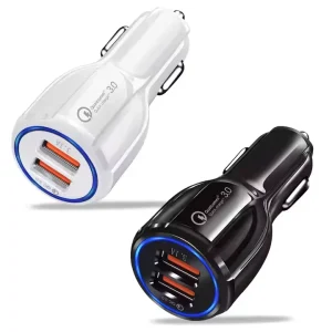 Newest Portable Dual USB Quick Charge 3.0 Car Mobile Phone Charger 18W 35W Electric for Samsung 5V 3A for Car Mobile Phone