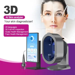 Newest Skin Analyzer Facial Machine AI Intelligent Scanner Skin Type Test Moisture Analysis for Face 36 Million Pixel Analysis